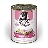 DOGGY Dog Paté Kaninchen Sensitive, 6 x 800 g, Nassfutter für Hunde, getreidefreies Hundefutter mit Lachsöl und Grünlippmuschel, besonders gut verträgliches Alleinfuttermittel, Made in Germany