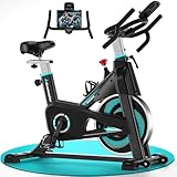 Heimtrainer Fahrrad, Advamsoler Spinning Bike Indoor Hometrainer Fahrrad mit Silent Belt Drive, LCD-Monitor für Cardio-Workout-Training im Heim-Fitnessstudio, 160 kg Belastbar