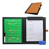 Bestiry Fußball-Taktiktafel, magnetische, abwischbare Fußball-Trainer-Klemmtafel – faltbares und tragbares Strategietafel-Set (Farbe: Fußball-c)