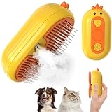 3-In-1 KatzenbüRste mit Dampf für die Haustierpflege, Katzen Dampfbürste mit Spray für lang und kurzhaarige Katzen und Hunde, Selbstreinigender Hundebürste mit Dampf Haustiere mit Wassertank