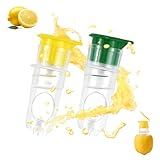 Doksvp 2 Stück Zitronenpresse Klein Set, Zitronensaft Ausgießer Entsafter, Limettenpresse Lemon Squeezer Handpresse, Zitruspresse Manuell, für Orangen, Zitronen, Zitrusfrüchten