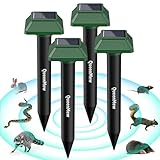 Maulwurf Vertreiber, Maulwurfschreck Solar,Ultraschall Katzenschreck,Bewegungsmelder und Blitz,Wühlmaus Vertreiben für Draußen,Wühlmausschreck für Maulwürfe, Taschenratten,Schlangen,Wühlmäuse