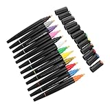Operitacx 12 Stück Teiliges Doppelseitiges Acrylmarker Wasserfeste Multifunktionale Filzstifte für DIY Malerei Schreiben und Basteln Lebendige Farben Geeignet für Leinwand und