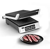 joyami Kontaktgrill Sandwichmaker Panini Steak Toaster Grill, 2200W, Abnehmbare Platten 8 Grillprogrammen Temperaturkontrolle Elektrogrill für Elektrischer IndoorGrill, Küche BBQ, Garten