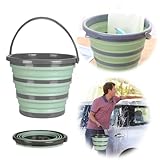 LS-LebenStil Flexibler Putzeimer 10L 35x24cm faltbar mit Griff Falteimer Wassereimer Camping