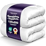 John Cotton PerfectMatch Bettdecke 135x200 - Elegant & Atmungsaktive Steppdecke für Allergiker | Oeko-Test Zertifiziert Bettdecken | Microfaser Ganzjahresdecke, Schlafdecke, Decke 135 x 200, Oberbett