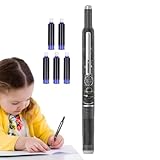 Einziehbarer Brunnenstift 0,38 Mm Feiner Punkt-Drückenaktivierter Schreibstift Mit 5 Tintenpatronen | Smooth Calligraphy & Notiz-Taking-Tool Für Journaling, Zeichnen, Kritzeln, Skizzieren, Schule Und