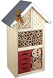 CULT at home Insektenhaus – Nistkasten für Nützlinge – Höhe 26 cm – Bienenhotel Schmetterlingshaus Insektenhotel Marienkäferhaus aus Holz