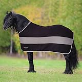 Horsenjoy Abschwitzdecke Jasmine Fleecedecke (145 cm, schwarz-grau)