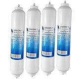 Wasserfilter für Samsung, LG, Side by Side Kühlschrank Filter extern. Schlauchanschluss ist fest integriert. 4-er Pack
