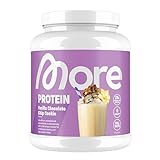 MORE Protein, Vanilla Chocolate Chip Cookie, 600 g, Mix aus Whey Konzentrat und Casein ideal zum Muskelaufbau und -erhalt, mit Laktase, geprüfte Qualität - made in Germany