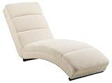 AC Design Furniture Sidse Organische Chaiselongue Teddystoff in Cream fürs Home Office und Wohnzimmer, Gepolsterte Liege mit Rückenlehne, Keine Montage, L: 170 x H: 82 x B: 60 cm, 1 Stk.