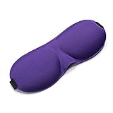 Drasawee 1 x 3D-Schlafmaske für Damen und Herren, Augenmaske zum Schlafen, konturierte Tasse, Nacht-Augenbinde, Maske, blockiert Licht, für Kinder, Mädchen und Erwachsene, Violett