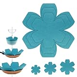 6 Stück Pfannenschutz, Pfannenschoner Filz Stapelschutz 3 Verschiedene Größen Topfschoner, Verstellbare Rutschfestes Wärmedämmmatte für Pfannen Töpfe Schüsseln Schutz vor Kratzer 25/20/15 cm