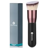 KINGMAS Premium Make Up Pinsel, Kabuki Foundation Pinsel für Grundierung Flüssigkeiten, Mischen, Cremige, Pudrige, Rouge, Puder, Tupfen, Mineralpuder (C (Angled Top))