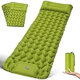 FORRINX Isomatte Selbstaufblasend Camping Luftmatratze 200 * 68CM Ultraleicht Camping Matratze mit Kissen Tragbar Luftzellenmatte Wasserdicht Schlafmatte für Outdoor, Wandern, Zelt, Strand