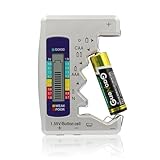 Kytpyi Batterietester, Batterie Testgerät, Digitaler Batterieprüfer mit LCD Display ohne Laden, Kleines Haushalts Batterieprüfgerät für 1.5V Batterie((AA AAA C D N Knopfbatterie), 9V Batterie, 6F22