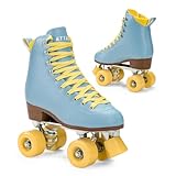 ATTABO Rollschuhe Mädchen Cascada Größe 38 EU Ökoleder Obermaterial Belüftung Aluminium Kufe 82A Räder Roller Skates mit Zehenschutz und Sicheres Bremsen