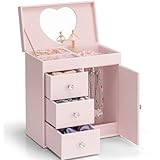 Vlando Musical Schmuckkästchen für Mädchen, großes Kind Musik-Box mit Ballerina für Geburtstag Schlafzimmer Dekoration, 4 Schicht Mädchen Schmuck Geschenke für Mädchen Kinder
