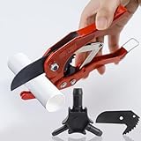 LPZMPZ Rohrschneider Kunststoff Rohrschere 42mm Premium Werkzeugset für Kunststoffrohre Kalibrierer 16 20 26 mm Verbundrohr Schneider Schlauchschere Aluverbundrohr von PVC, PE, PP, PEX, PPR