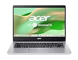 Acer Chromebook 314 (CB314-2H-K17E) Laptop | 14' HD Display | MediaTek Octa-Core ARM Cortex A73/A53 (MT8183) | 4 GB RAM | 64 GB eMMC | Mali-G72 MP3 GPU | Google ChromeOS | Silber