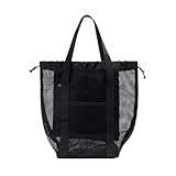 Générique Strandtasche, leichte Aufbewahrungstasche, 17,9 x 7,09 x 27,09 x 27,1 cm, multifunktional, Reisegepäcktasche, Quick-Dry Mesh-Design, geräumiges Grocery und Swim Gear Holder, für Pool