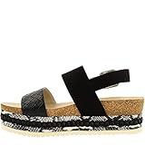 BULLBOXER Damen Plateausandalen, Frauen Sandalen,bequem,weiblich,Women's,Plateausandaletten,Sommerschuhe,Dicke,Lady,Mehrfarbig (Multi),41 EU / 7.5 UK