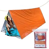 Versicle Survival Tent Kit - Reusable Folding Tent | 12x20cm Survival Shelter for Camping Hiking, Aluminum Foil Material Shelter, Dome Tents, Juncture for Adventure Outdoor