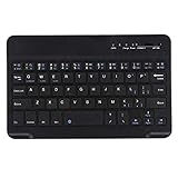 7-8 Zoll Tablette Drahtlose Bluetooth Tastatur - Bewegliche Dünne Helle Aluminiumlegierung für Android/OS/Win - Schwarz