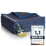 Aurum-Performance® 6er Set Auto Mikrofasertücher 400GSM - Autopflege Poliertuch fusselfrei & Extreme Saugkraft - Allround KFZ Microfasertuch lackschonend