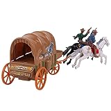 Toddmomy 1Satz Western Cowboy Figuren Teiliges Modell mit Kutsche Cowboys und Realistische Sandtisch Dekoration für Rollenspiele und Sammlungen Hochwertige Verarbeitung