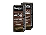 Syoss Color Glow Pflegende Haartönung Tiefes Braun, semi-permanente Coloration Stufe 1 (2x 100 ml), für strahlende Farbintensität bis zu 8 Haarwäschen, ohne das Haar zu schädigen
