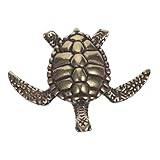 AUTSUPPL Messing Schildkröte Statue - Elegante Dekofigur Für Tisch Und Zuhause Antike Gold-Finish Perfektes Sammlerstück Und Geschenk Für Valentinstag Und Neujahr
