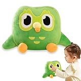 YongSral Duolingo Kuscheltier, 20CM Cartoon Grüne Eule Plüschtier, Eule Kuscheltier, Duolingo Plush, Green Owl Plush Toy, Duolingo Plüschtier, Geschenke für Jungen, Mädchen, Kinder, Erwachsene