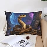 GHENBLT Dekokissenbezug mit Reißverschluss, weich, farbecht, schrumpft nicht und knitterfrei, rechteckig, für Bett, Sofa, Couch, 30,5 x 50,8 cm