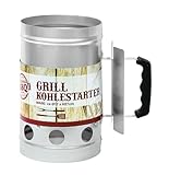 Blumixx Anzündkamin für Grillkohle – hochwertiger Grillanzünder aus echtem Stahl – robuster Metall Grillkohlezünder/Anzünder für Holzkohle & Briketts