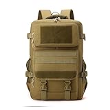 ANZOAT Outdoor-Camping-Rucksack, taktische Reisetasche, Klettern, Wandern, Trekking, Bergsteigen, Schulter, für Damen und Herren, khaki, One size
