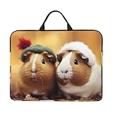 360° Schutzhülle für Laptop, 35,6 cm, niedliches Meerschweinchen, Laptoptasche mit Griff, stoßfest, wasserdicht, Aktentasche, Handtaschen, tragbare Laptoptasche, Geschenke für Männer und Frauen