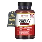 Montmorency-Kirsche 6400 mg – 200 Sauerkirsch-Kapseln – Natürliches Nahrungsergänzungsmittel mit Sauerkirschextrakt für Männer und Frauen – Superstark – Hergestellt in Großbritannien von Prowise
