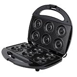 Mini Donutmaker, 6 Mini Donuts, automatische intelligente Temperaturregelung, antihaftbeschichteter Donutmaker für Kinderfrühstück, Snacks, Desserts und Kuchen (EU -Stecker 220 V)