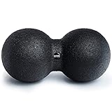 BLACKROLL® DUOBALL 12 (12 cm), Faszienball zur Selbstmassage von parallelen Muskelsträngen, Massageball mit zwei Bällen, Faszien-Duoball für Nacken und Rücken, mittlere Härte, Made in Germany, Schwarz