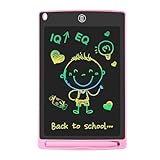 GUYUCOM LCD Schreibtablett Kinder 8,5 Zoll, Spielzeug ab 3 4 5 6 7 8 Jahre, Schreibtafel Elektronisch als Lernspielzeug Maltafel für Kinder(Rosa)