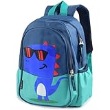 Forhome Rucksack Kindergarten, Dinosaurier Rucksack, Kleiner Freund Rucksack Kindergarten, Kinderrucksack mit Cartoon, Dinosaurier, Kinder Rucksack 2-7 jahre