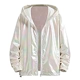 Farbenfroher Herren-Kapuzenpullover für Herren, Streetwear-Hoodie, Reißverschluss, Laser-Mäntel, Hippie-, Jugendjacken, coole Hoodies, Pullover, lustige Farbverlaufsjacken, trendige Streetwear-Jacke