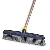 Yocada Push-Besen mit steifen Borsten, Teleskopstange, robust, für den Außenbereich, für die Reinigung von Bad, Küche, Terrasse, Garage, Beton, Holz, Stein, Fliesen, Boden