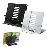 Leseständer, OBDKCAN 2 Stück Leseständer Metall Kochbuchhalter Verstellbar Bücherständer Leseständer Tablette für Küche Arbeitszimmer Büro Schule Kochbuchständer