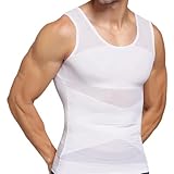 Dewocke Herren Shapewear Unterhemd （XL） - Männer Compression Tank Top, Sportliches Kompressionsshirt zur Körperformung und Haltungsverbesserung mit Doppelschicht-Design und hochwertigem Mesh-Gewebe