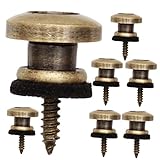 OFFIGAM 6Stücke Gitarrengurt Verriegelungsknopf Pin für Akustische Gitarre Bass und Mehr Rostbeständig Einsetzbar für Sicheren Halt und Schutz der Instrumente