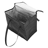 CIYODO Isolierte Aufbewahrungstasche Beutel Für Holzpellets Brennende Kohle Tasche Halter Für Isolierungsspeicher Aufbewahrungstasche Für Die Zündung Kohlebeutel Aluminiumfolie Black