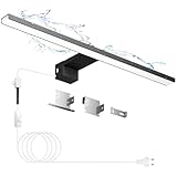 Hommie LED Spiegelleuchte Bad mit Schalter Schwarz-50CM 12W 4000K Neutralweiß Aluminiumlegierung Spiegellampe Badezimmer Lampe 230V Schrankleuchte Schminklicht Spiegel Beleuchtung IP44 Wasserdicht